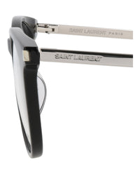 Saint Laurent Unisex Round/Oval Black Silver Transparent Fashion Designer Eyewear