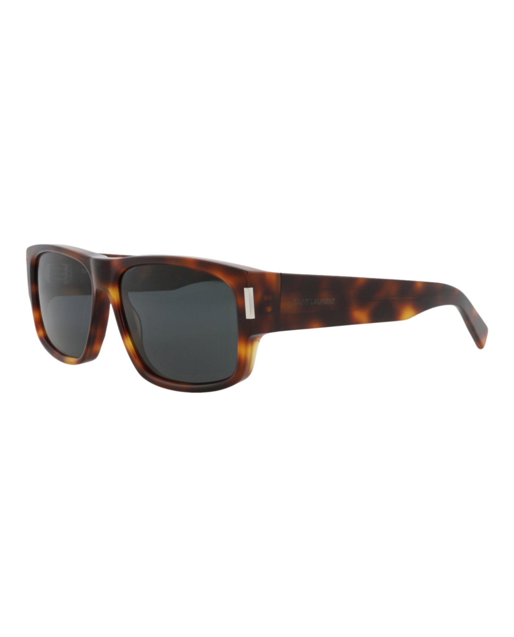Saint Laurent Mens Square/Rectangle Havana Havana Black Fashion Designer Eyewear