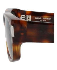 Saint Laurent Mens Square/Rectangle Havana Havana Black Fashion Designer Eyewear