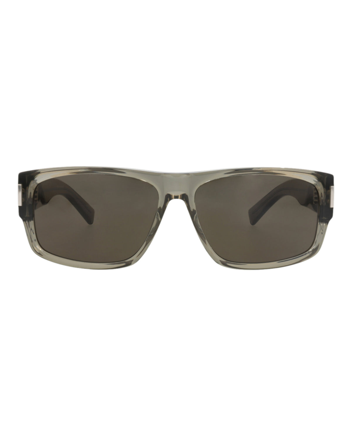 Saint Laurent Mens Square/Rectangle Brown Brown Grey Fashion Designer Eyewear