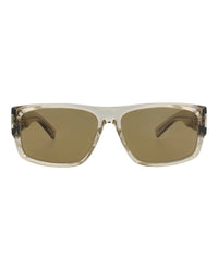 Saint Laurent Mens Square/Rectangle Beige Beige Brown Fashion Designer Eyewear