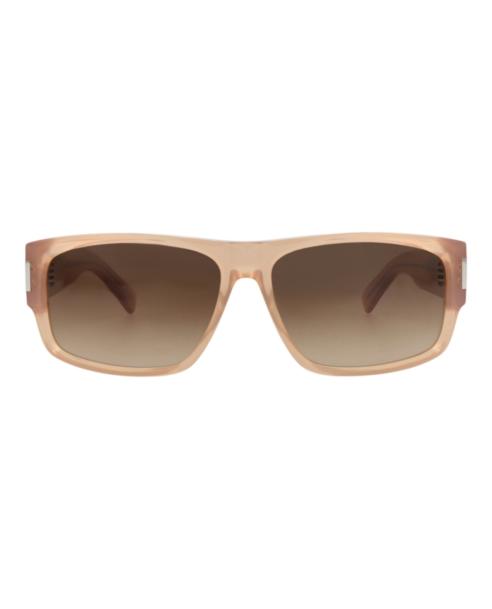 Saint Laurent Mens Square/Rectangle Orange Orange Brown Fashion Designer Eyewear