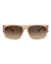 Saint Laurent Mens Square/Rectangle Orange Orange Brown Fashion Designer Eyewear