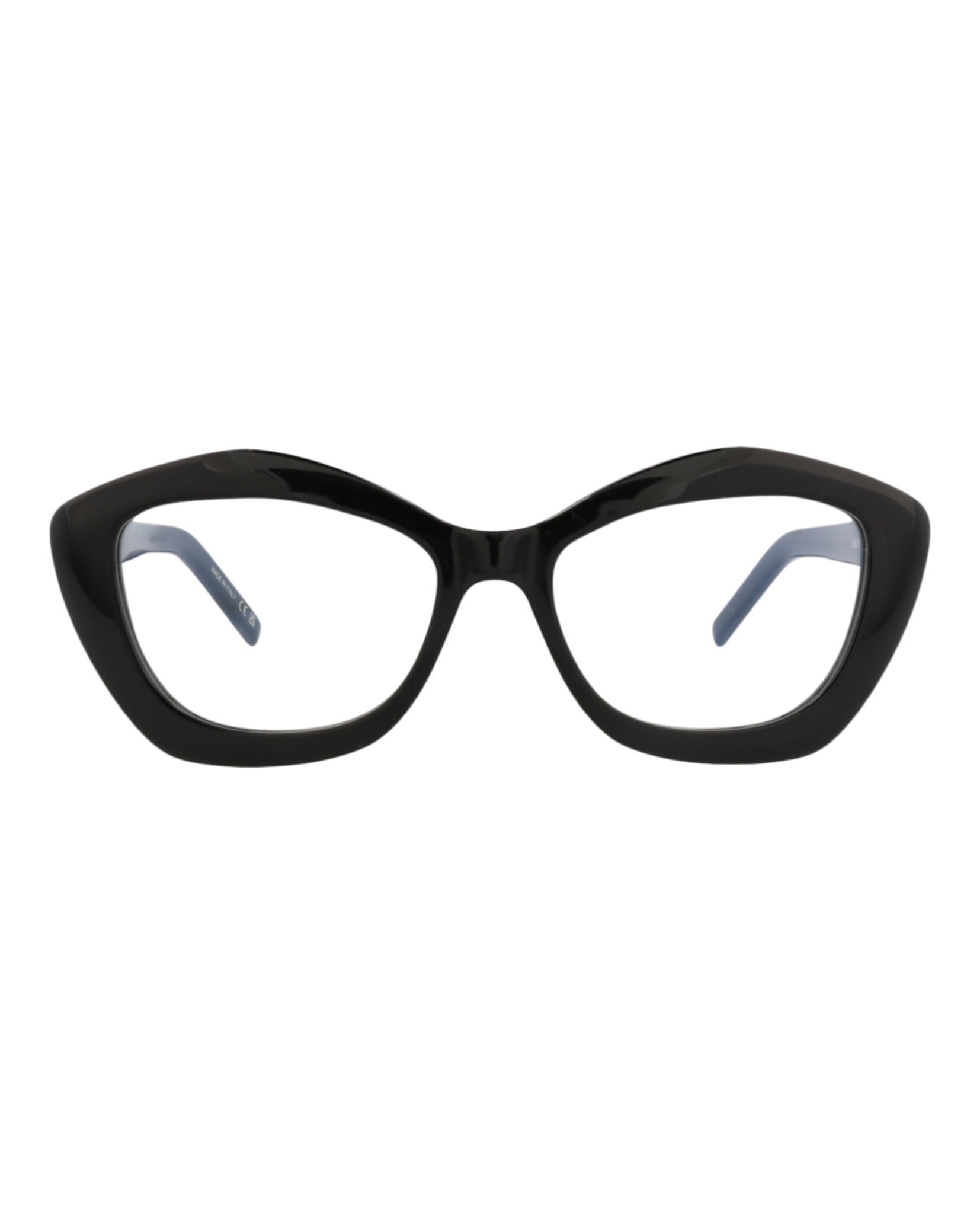 Saint Laurent Womens Cat Eye Black Black Transparent Fashion Designer Eyewear