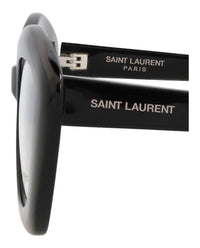 Saint Laurent Womens Cat Eye Black Black Transparent Fashion Designer Eyewear