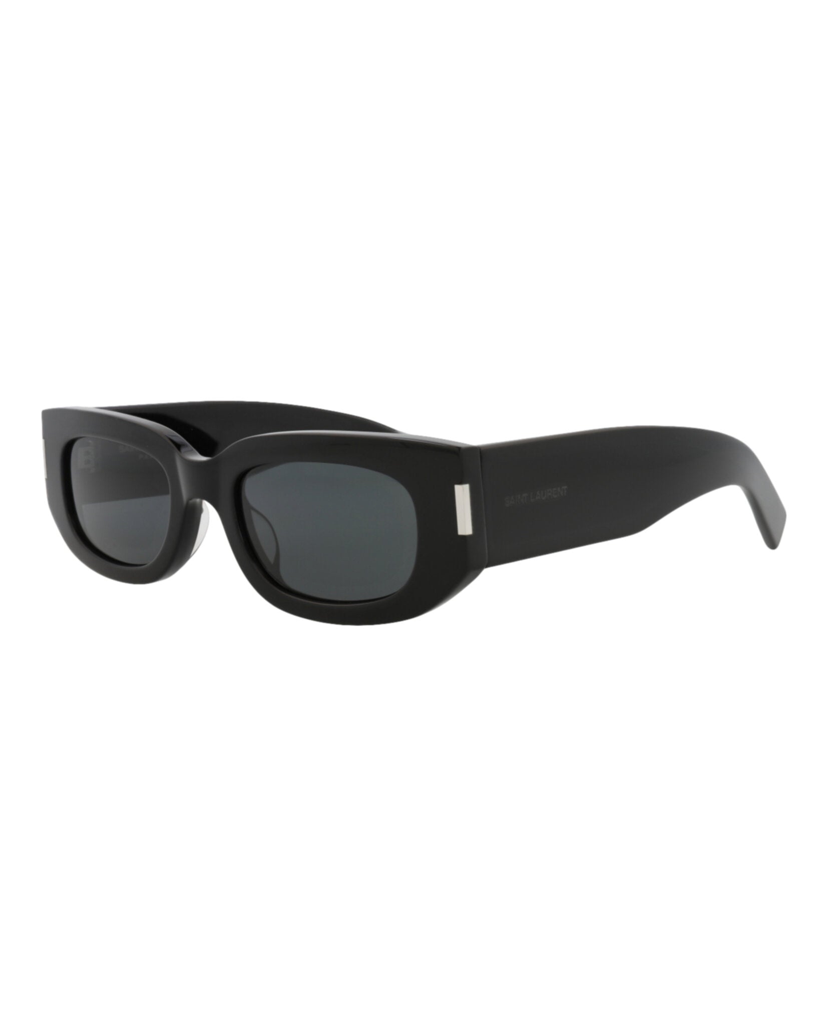 Saint Laurent Unisex Round/Oval Black Black Black Fashion Designer Eyewear