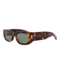 Saint Laurent Unisex Round/Oval Havana Havana Green Fashion Designer Eyewear
