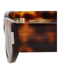 Saint Laurent Unisex Round/Oval Havana Havana Green Fashion Designer Eyewear