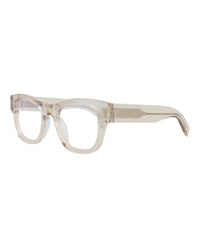 Saint Laurent Saint Laurent Unisex Square/Rectangle Beige Beige Transparent Fashion Designer Eyewear