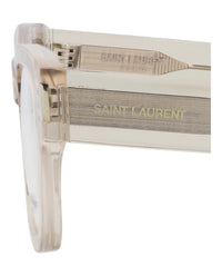 Saint Laurent Saint Laurent Unisex Square/Rectangle Beige Beige Transparent Fashion Designer Eyewear