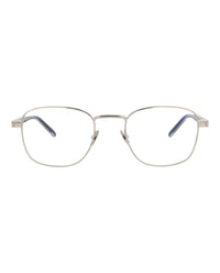 Saint Laurent Unisex Square/Rectangle Silver Crystal Transparent Fashion Designer Eyewear