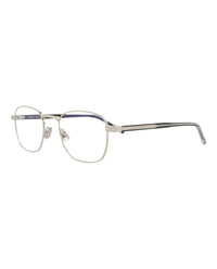Saint Laurent Unisex Square/Rectangle Silver Crystal Transparent Fashion Designer Eyewear