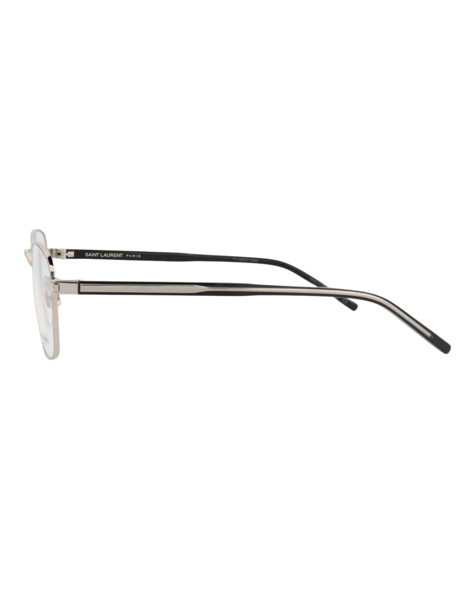 Saint Laurent Unisex Square/Rectangle Silver Crystal Transparent Fashion Designer Eyewear