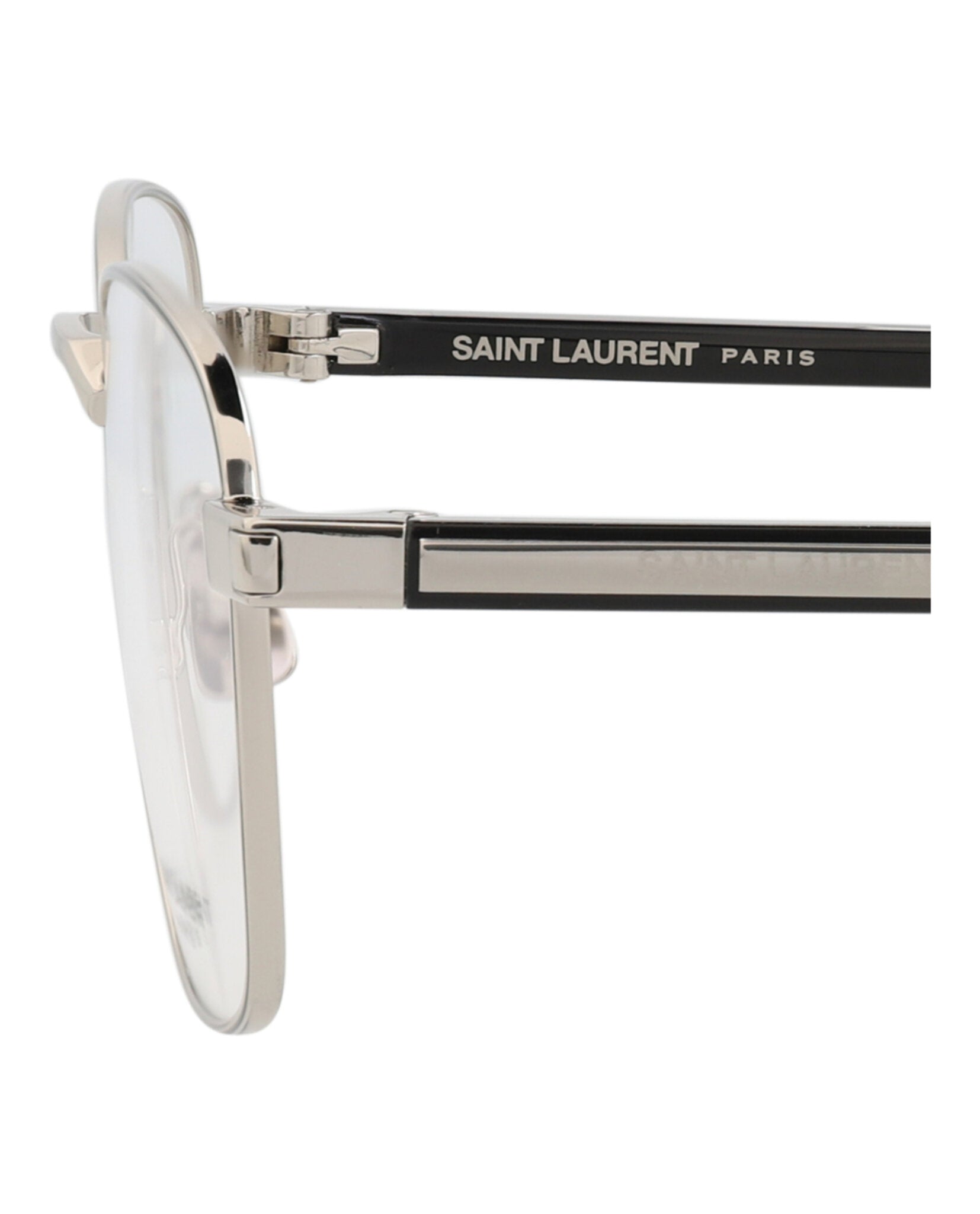 Saint Laurent Unisex Square/Rectangle Silver Crystal Transparent Fashion Designer Eyewear