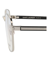 Saint Laurent Unisex Square/Rectangle Silver Crystal Transparent Fashion Designer Eyewear