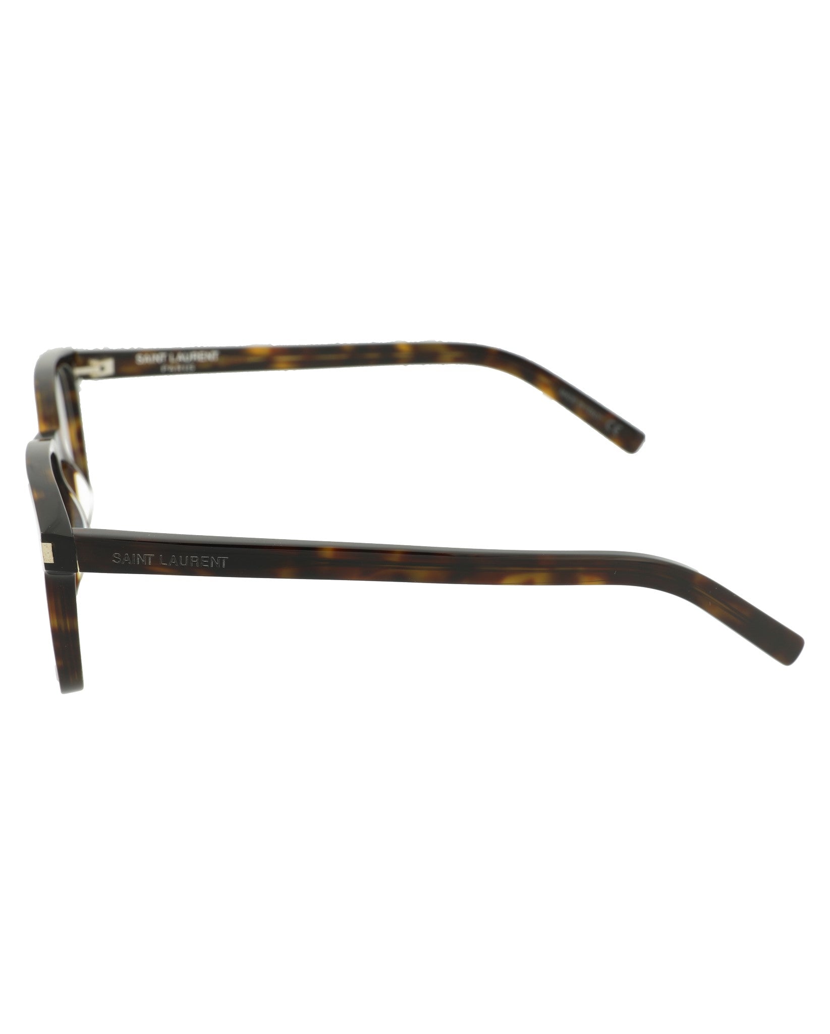 Saint Laurent Saint Laurent Mens Square/Rectangle Avana Avana Transparent Fashion Designer Eyewear