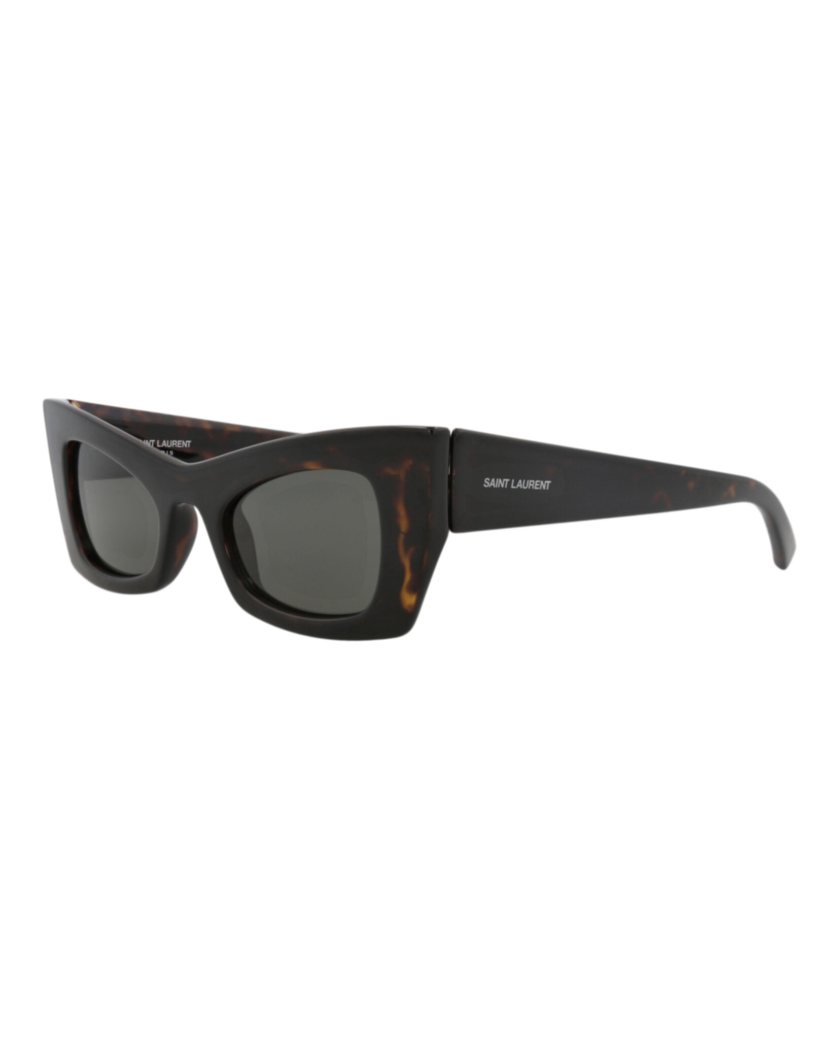 Saint Laurent Saint Laurent Womens Cat Eye Havana Havana Grey Fashion Designer Eyewear