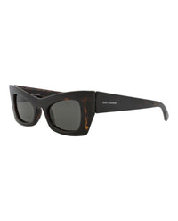 Saint Laurent Saint Laurent Womens Cat Eye Havana Havana Grey Fashion Designer Eyewear