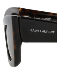 Saint Laurent Saint Laurent Womens Cat Eye Havana Havana Grey Fashion Designer Eyewear