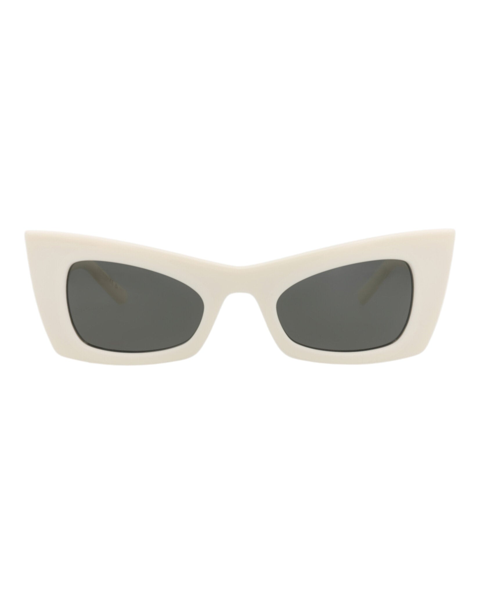 Saint Laurent Womens Cat Eye Ivory Ivory Grey Fashion Designer Eyewear
