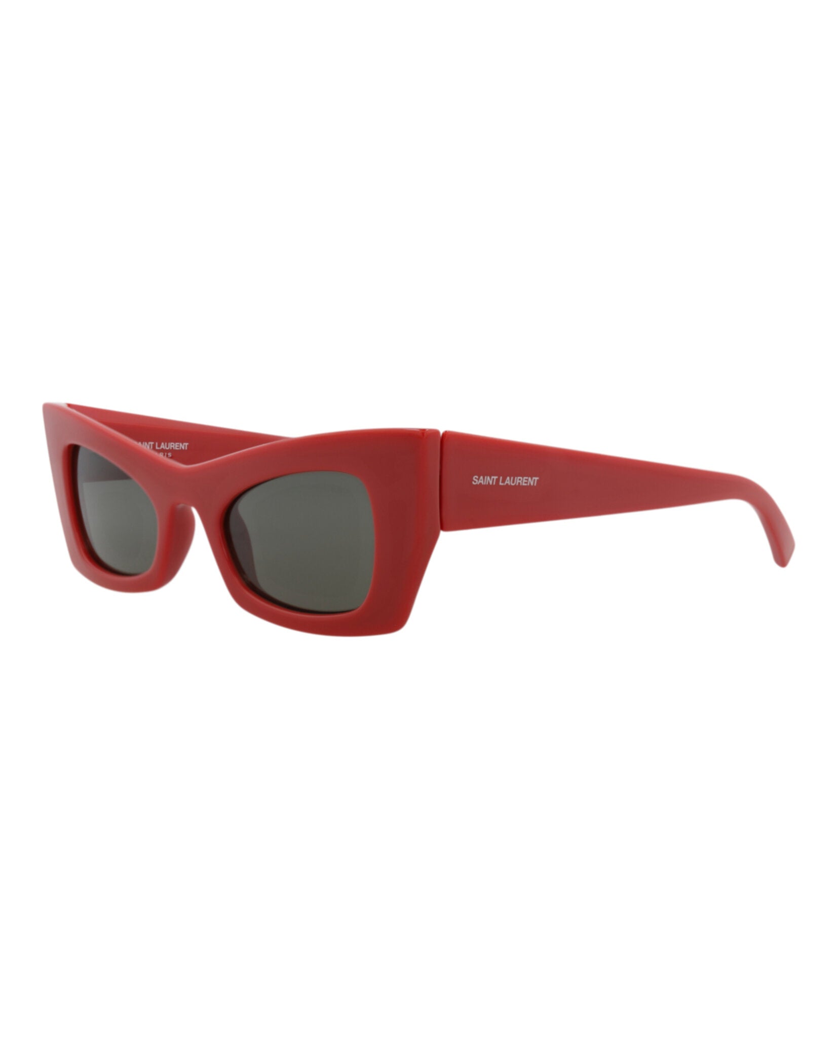 Saint Laurent Womens Cat Eye Red Red Grey Fashion Designer Eyewear