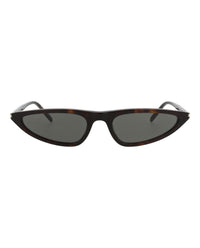 Saint Laurent Saint Laurent Womens Cat Eye Havana Havana Grey Fashion Designer Eyewear