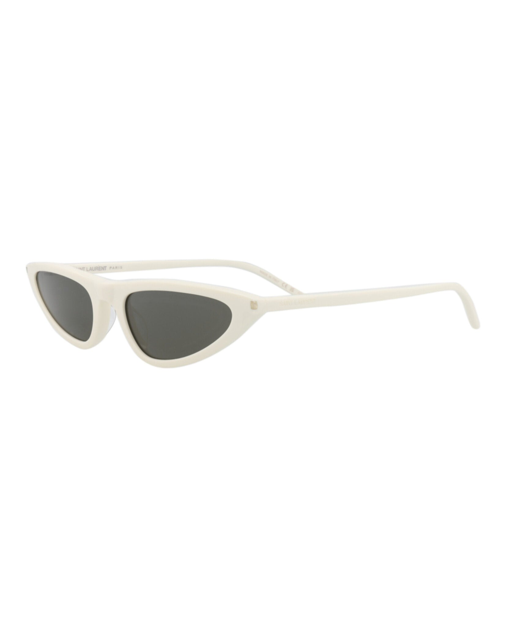 Saint Laurent Saint Laurent Womens Cat Eye White White Grey Fashion Designer Eyewear