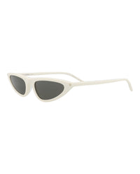 Saint Laurent Saint Laurent Womens Cat Eye White White Grey Fashion Designer Eyewear
