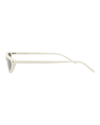 Saint Laurent Saint Laurent Womens Cat Eye White White Grey Fashion Designer Eyewear