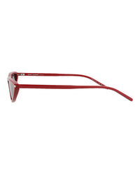 Saint Laurent Womens Cat Eye Red Red Grey Fashion Designer Eyewear