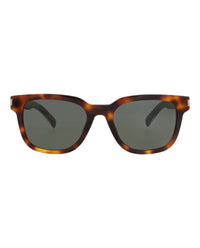 Saint Laurent Mens Square/Rectangle Havana Crystal Grey Fashion Designer Eyewear