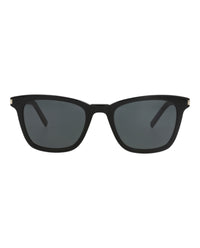 Saint Laurent Womens Square/Rectangle Black Black Black Fashion Designer Eyewear