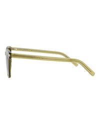 Saint Laurent Saint Laurent Womens Square/Rectangle Green Green Brown Fashion Designer Eyewear