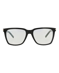 Saint Laurent Saint Laurent Womens Square/Rectangle Black Black Transparent Fashion Designer Eyewear