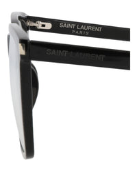 Saint Laurent Saint Laurent Womens Square/Rectangle Black Black Transparent Fashion Designer Eyewear