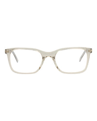 Saint Laurent Saint Laurent Mens Square/Rectangle Beige Beige Transparent Fashion Designer Eyewear