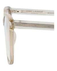 Saint Laurent Saint Laurent Mens Square/Rectangle Beige Beige Transparent Fashion Designer Eyewear