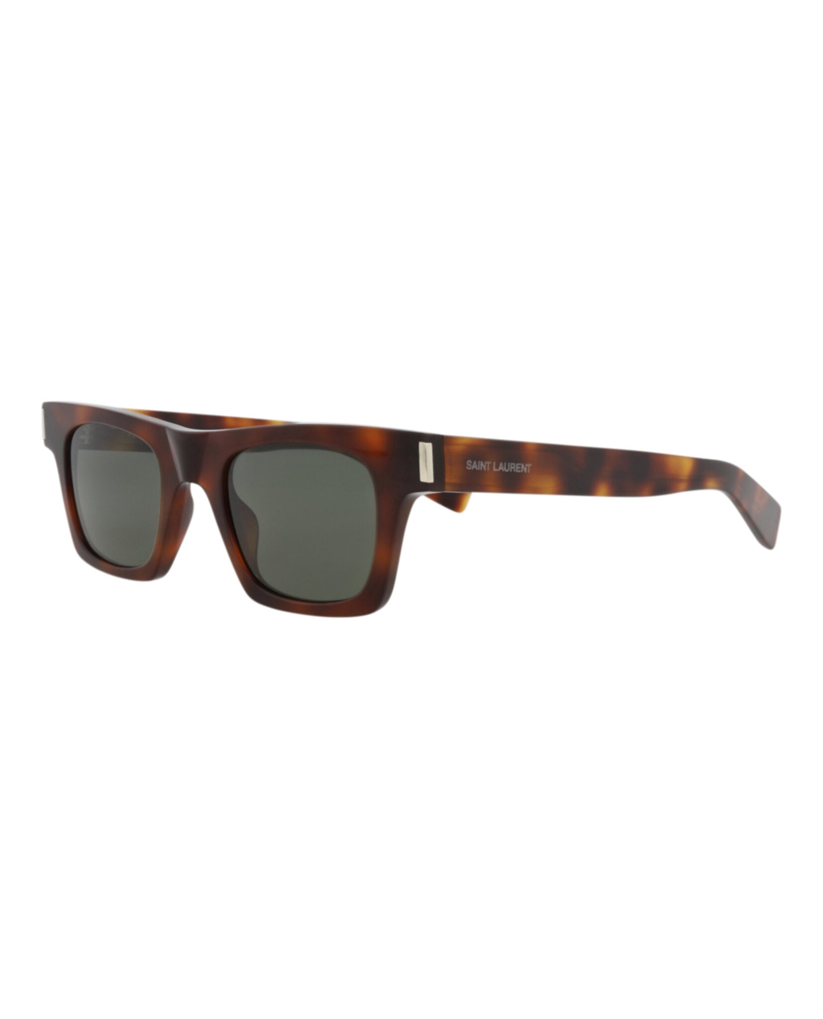 Saint Laurent Saint Laurent Unisex Square/Rectangle Havana Havana Grey Fashion Designer Eyewear