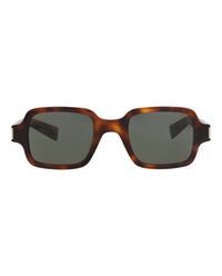 Saint Laurent Saint Laurent Unisex Square/Rectangle Havana Havana Grey Fashion Designer Eyewear