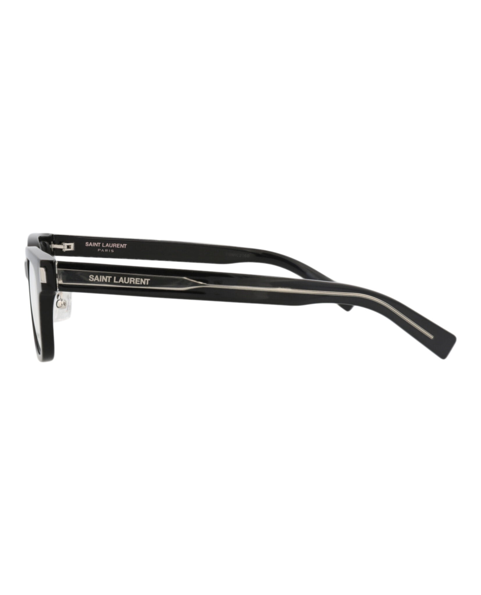 Saint Laurent Saint Laurent Unisex Square/Rectangle Black Crystal Transparent Fashion Designer Eyewear