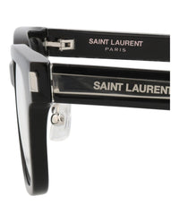Saint Laurent Saint Laurent Unisex Square/Rectangle Black Crystal Transparent Fashion Designer Eyewear