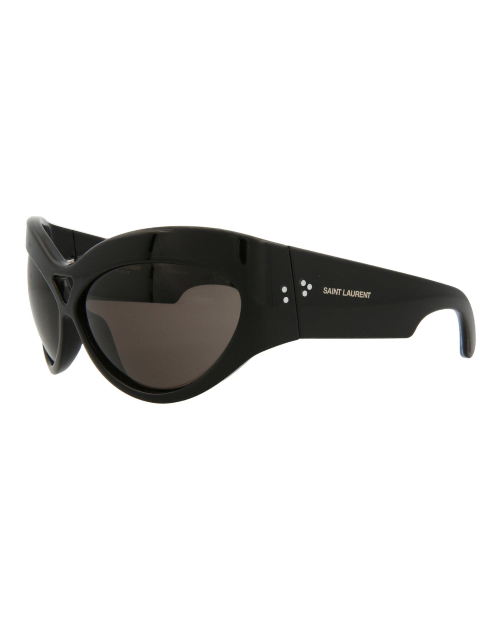 Saint Laurent Womens Cat Eye Black Black Black Fashion Designer Eyewear