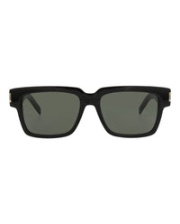 Saint Laurent Saint Laurent Mens Square/Rectangle Black Havana Grey Fashion Designer Eyewear