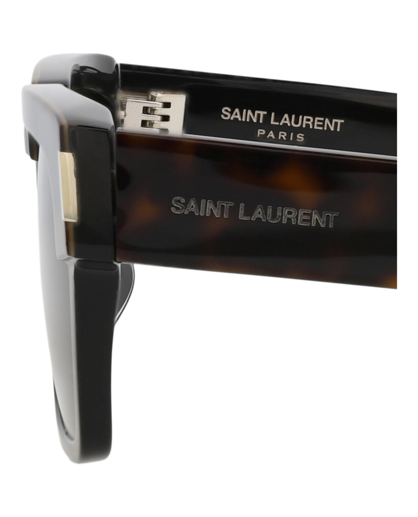 Saint Laurent Mens Square/Rectangle Havana Havana Grey Fashion Designer Eyewear