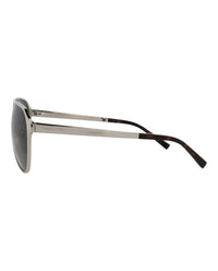 Saint Laurent Unisex Aviator Silver Silver Grey Fashion Designer Eyewear