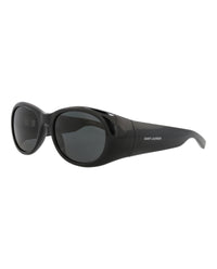 Saint Laurent Saint Laurent Womens Round/Oval Black Black Black Fashion Designer Eyewear