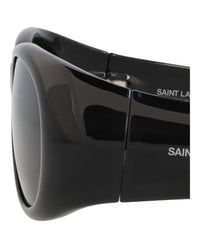 Saint Laurent Saint Laurent Womens Round/Oval Black Black Black Fashion Designer Eyewear