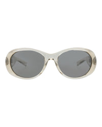 Saint Laurent Womens Round/Oval Beige Beige Silver Fashion Designer Eyewear