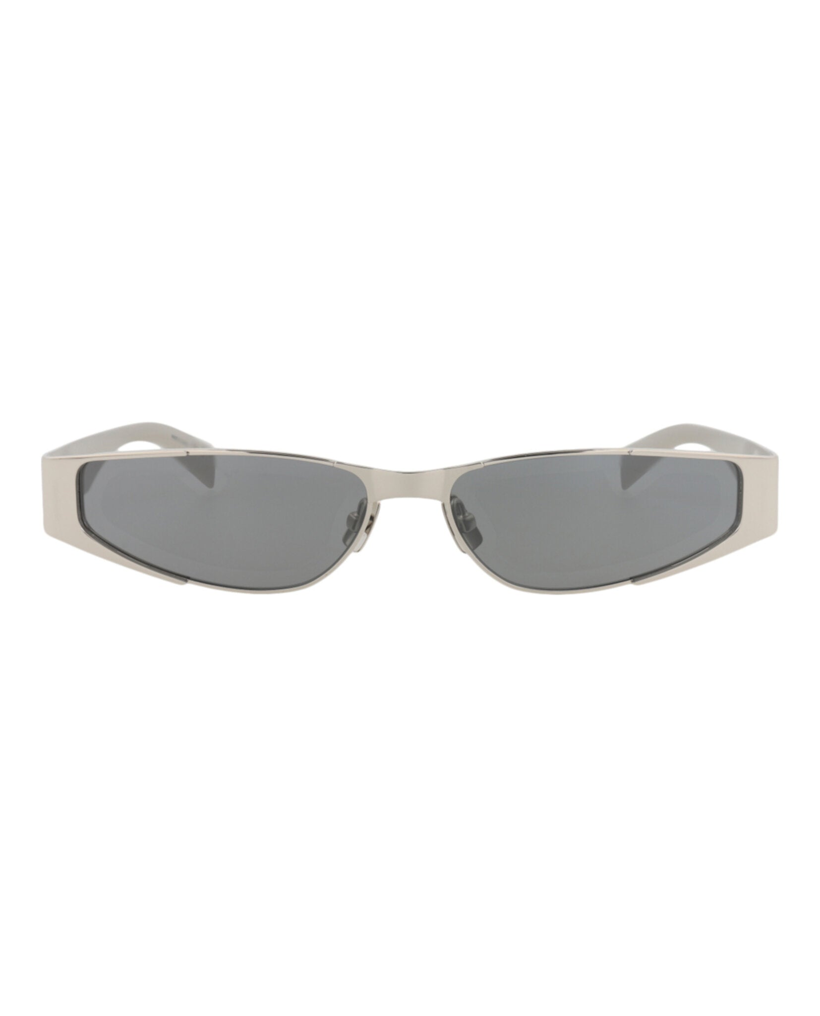 Saint Laurent Saint Laurent Unisex Cat Eye Silver Silver Silver Fashion Designer Eyewear