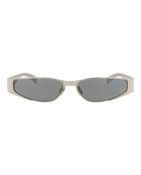 Saint Laurent Saint Laurent Unisex Cat Eye Silver Silver Silver Fashion Designer Eyewear